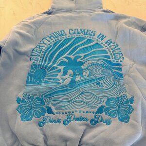 New Pink Palm Puff Hoodie